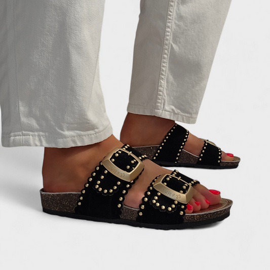 Mule Arona Beige Semerdjian – Sandale cuir confortable Noir