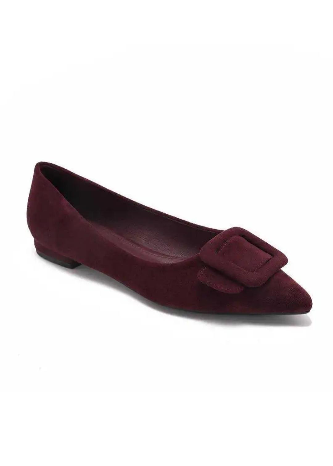 Ballerines bout pointu Bordeaux