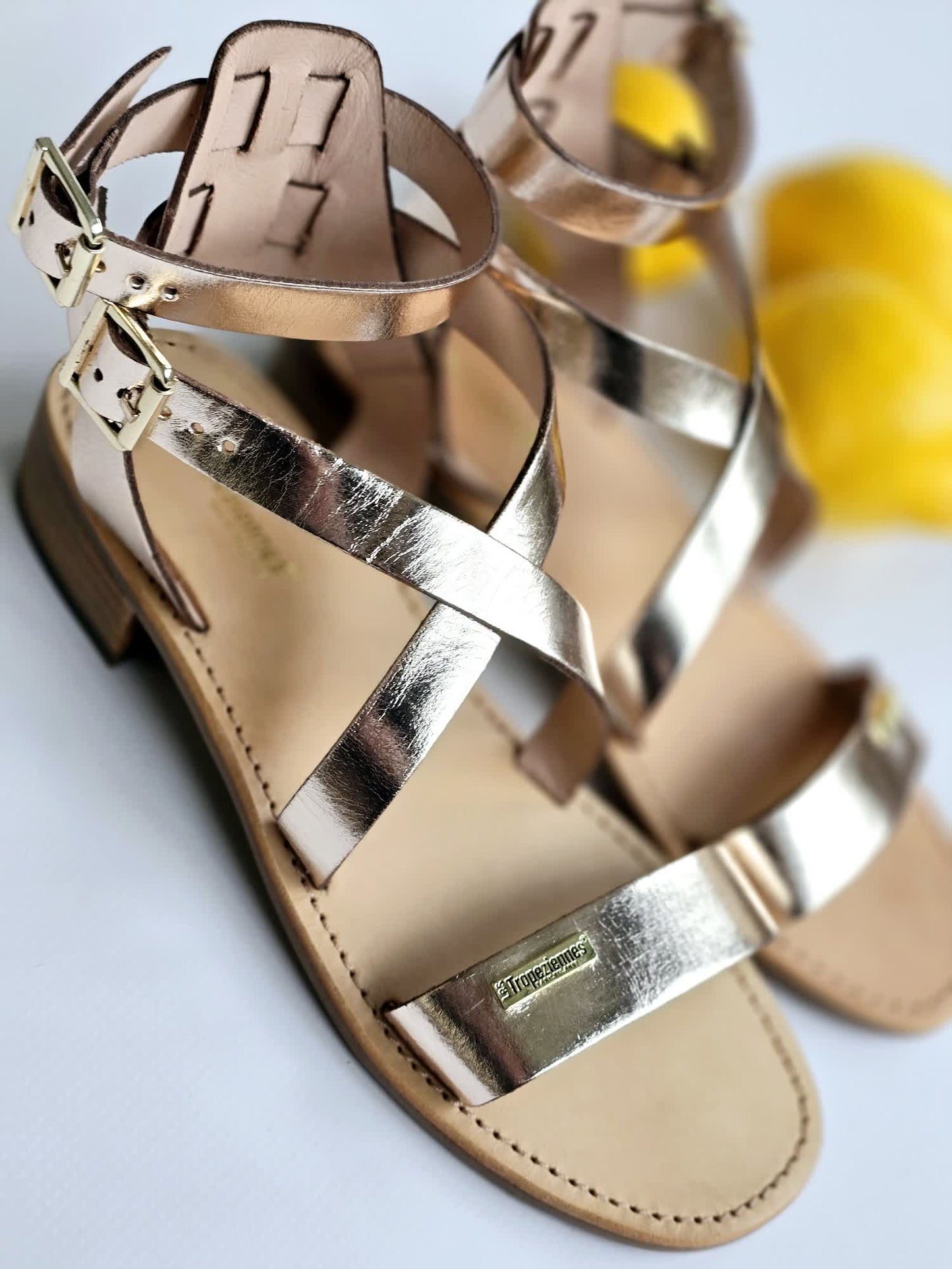 Sandales petit talon Les Tropeziennes HOCEAN Doré