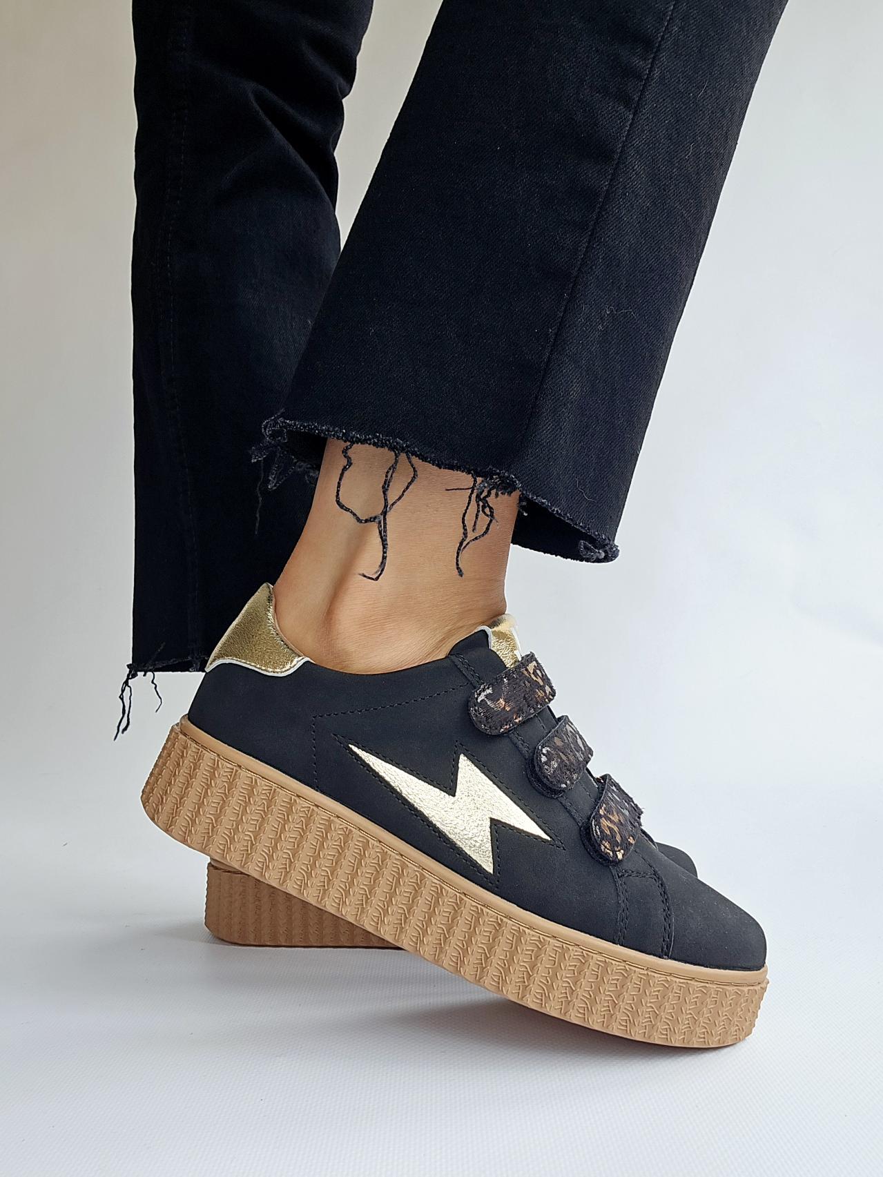 Baskets Vanessa Wu éclair Aby Noir