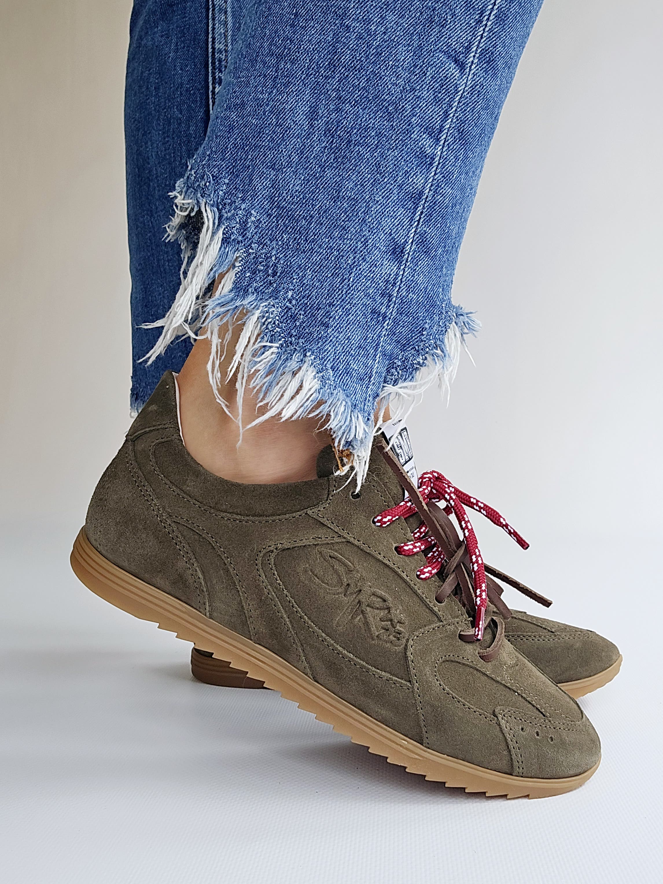 Baskets Semerdjian Billie C732 Kaki – Sandrillonchaussures