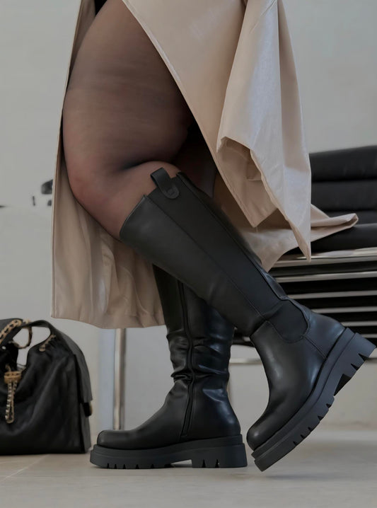 Bottes GIULIA mollets XXL Noir