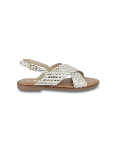 Sandales Les Tropeziennes DOA Blanc & Doré