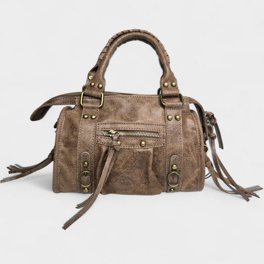 Sac bandoulière Balou - petit format - cuir Taupe