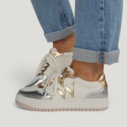 Baskets Vanessa Wu - RIDE Champage, argent & Doré