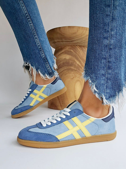 Baskets Corina Bleu clair