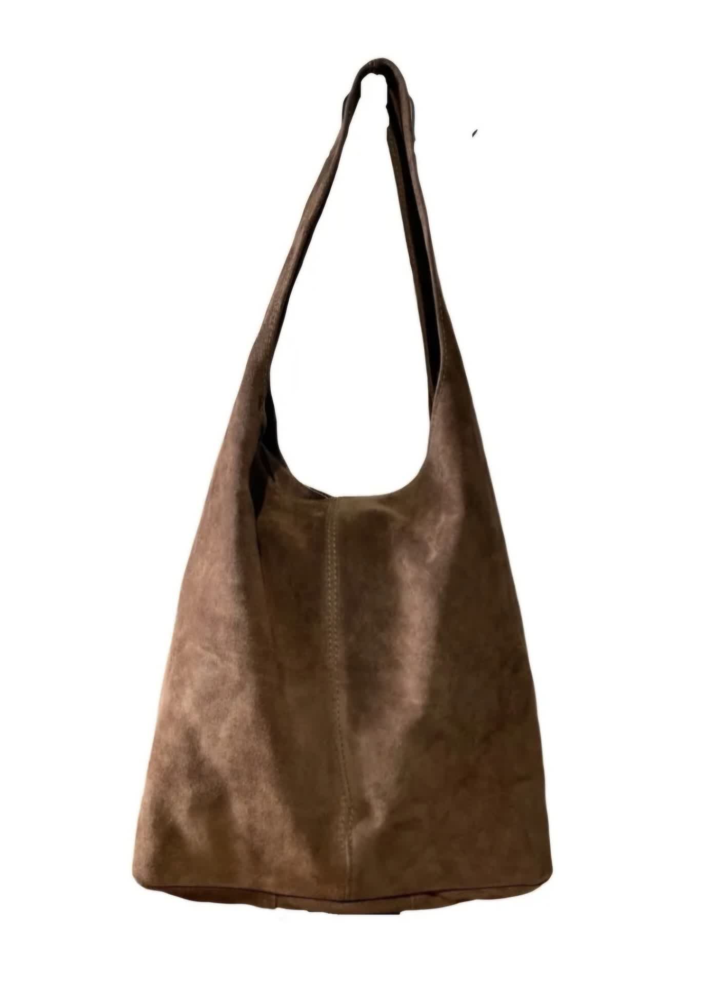 Cabas porté épaule daim Taupe