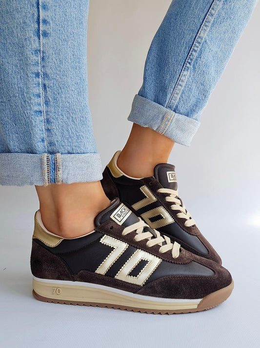 Baskets Back70 Barkley running Chocolat