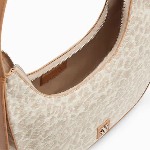 Sac demi-lune Lexie Vanessa Wu Léopard Beige