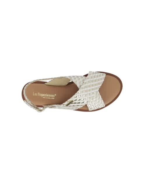 Sandales Les Tropeziennes DOA Blanc & Doré