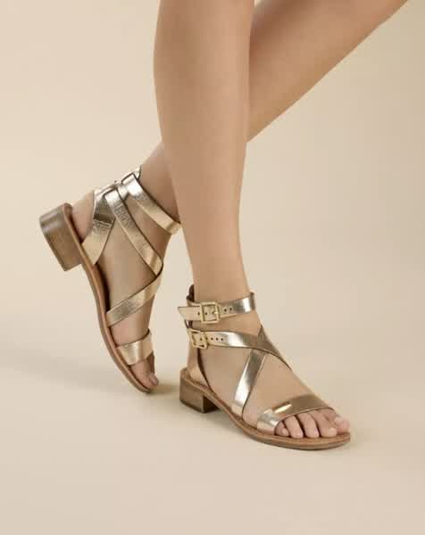 Sandales petit talon Les Tropeziennes HOCEAN Doré