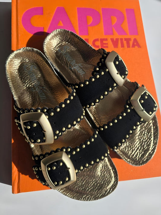 Mule Arona Beige Semerdjian – Sandale cuir confortable Noir