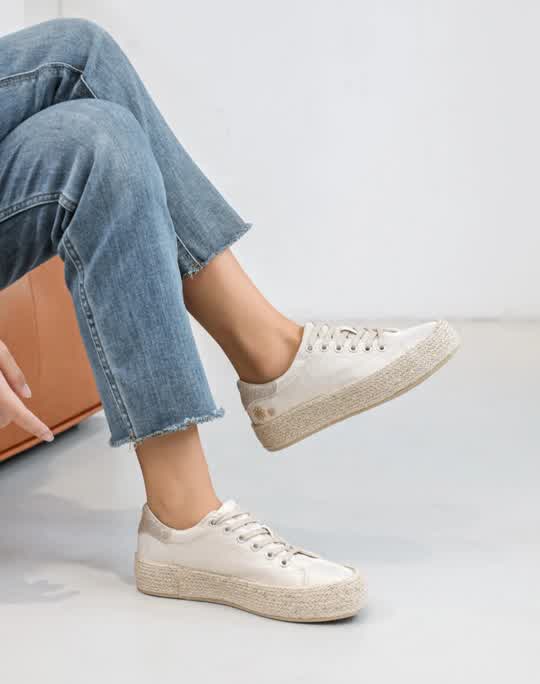 Baskets espadrilles Doré