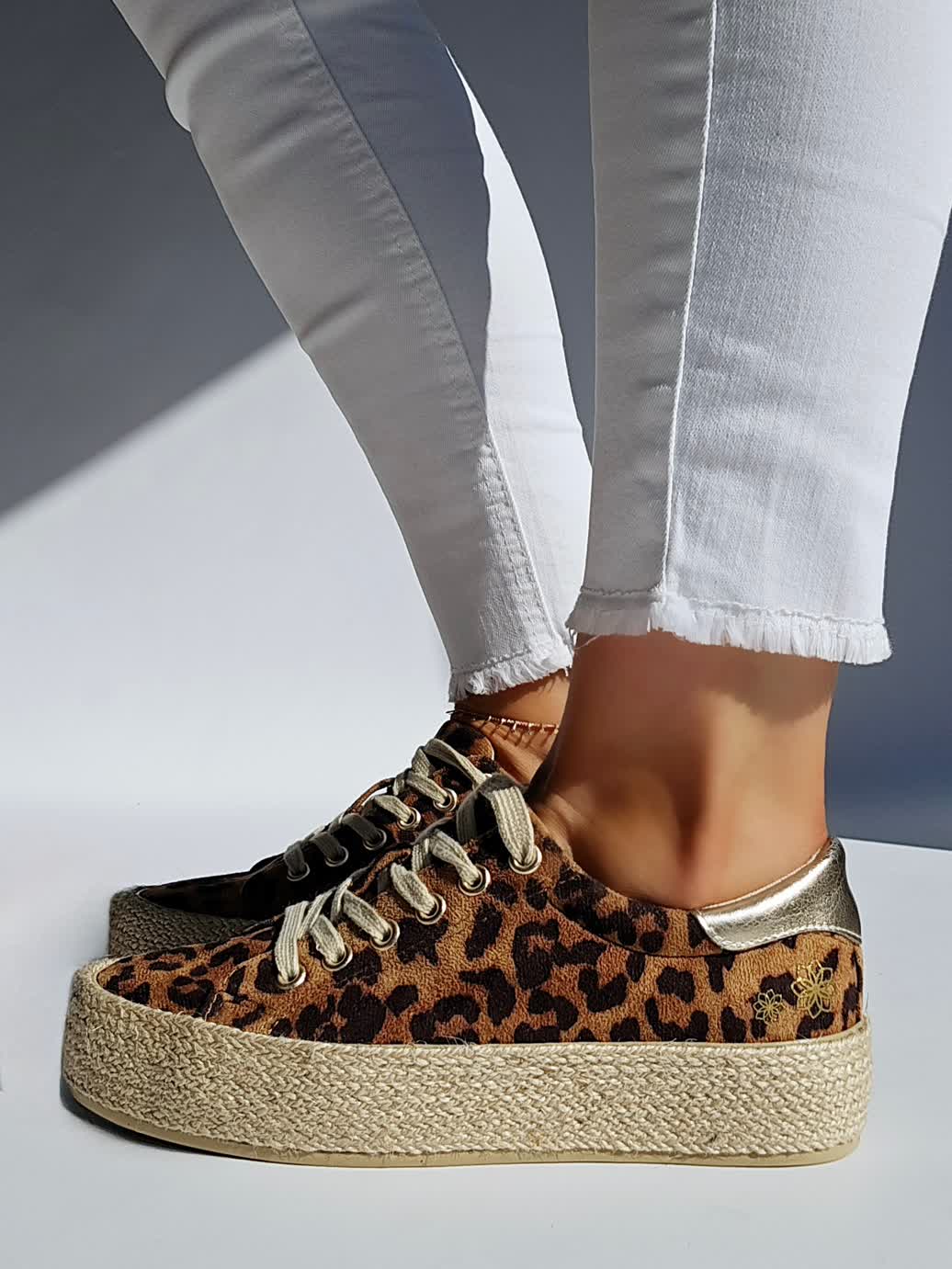 Baskets espadrilles Léopard