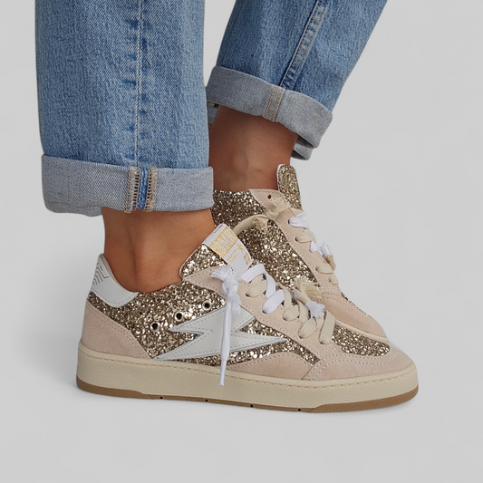 Baskets Semerdjian Dany D105 Doré champagne & Nude rosé