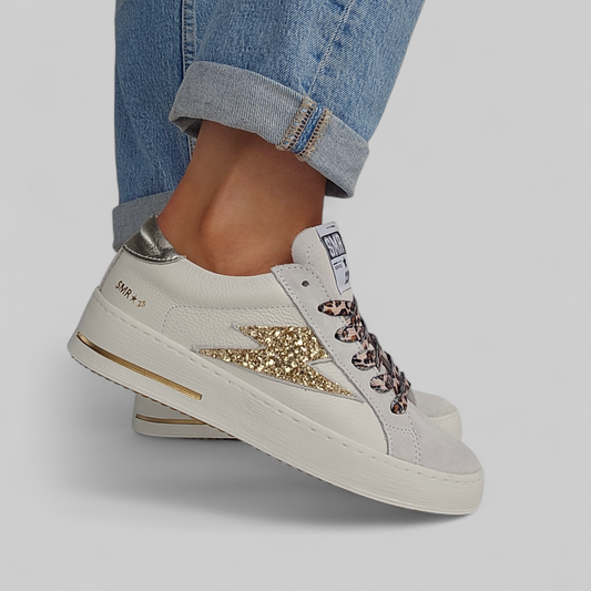 Baskets Semerdjian Maya B726 Glitter Doré & Beige