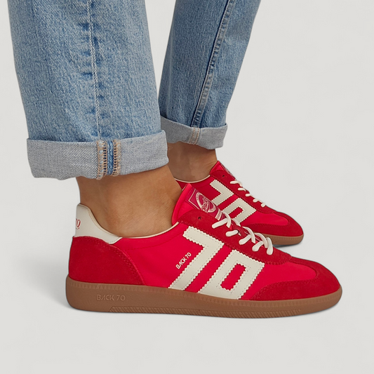 Baskets Back70 cloud - satin rouge