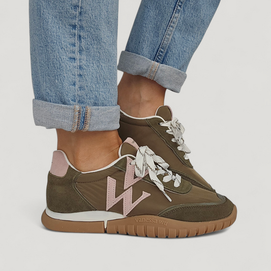 Baskets Wave Vanessa Wu - premium cuir - Kaki