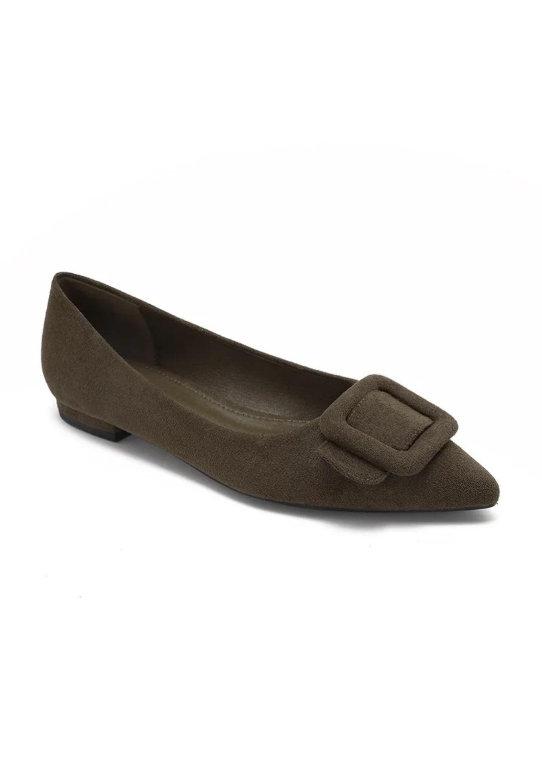 Ballerines bout pointu Kaki