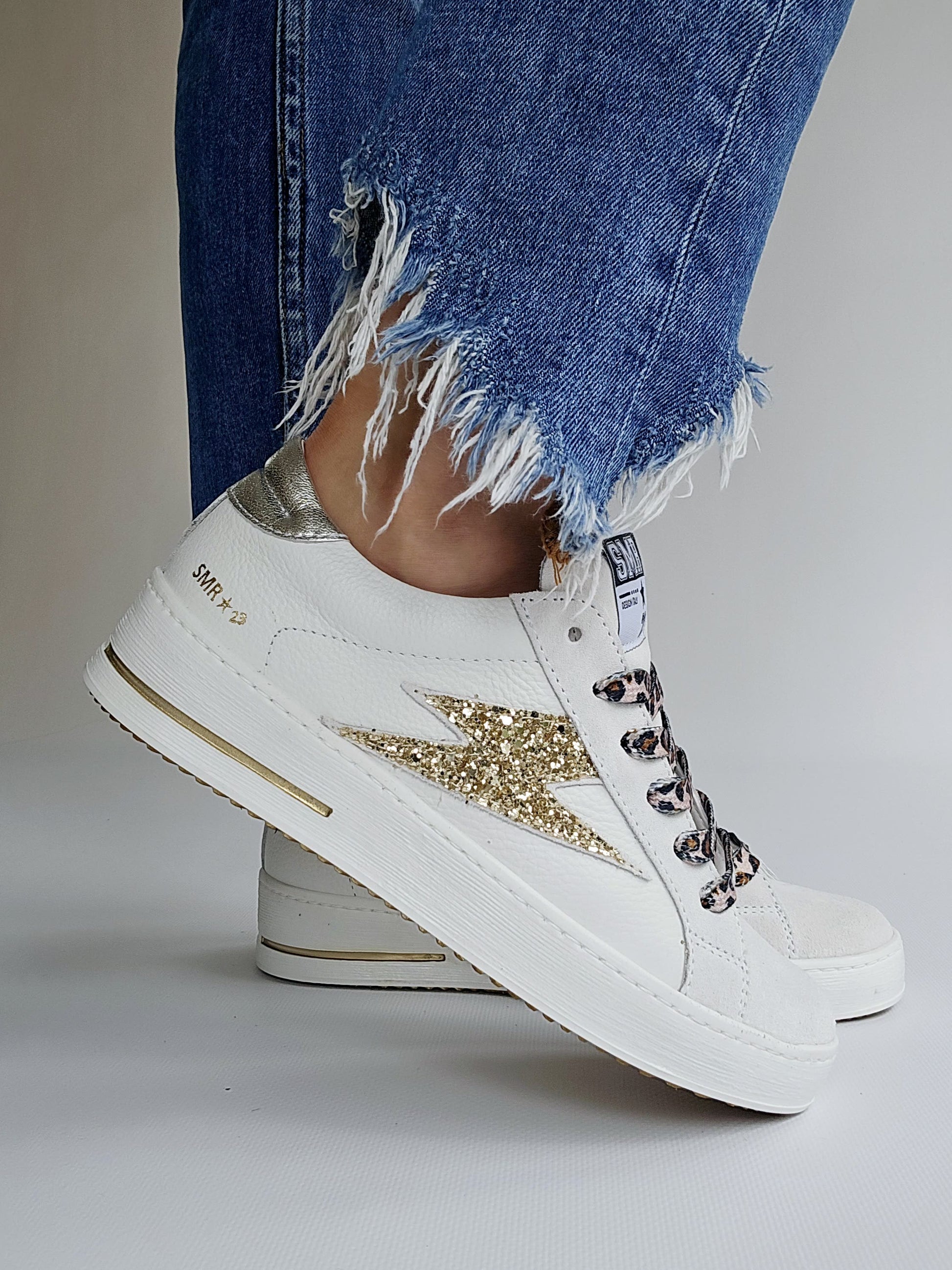 Baskets Semerdjian Maya C784 Blanc Doré - Main Image