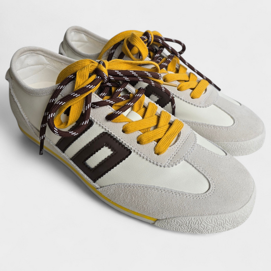 Baskets Back70 Leon Homme – Sneaker rétro cuir & daim Coffee