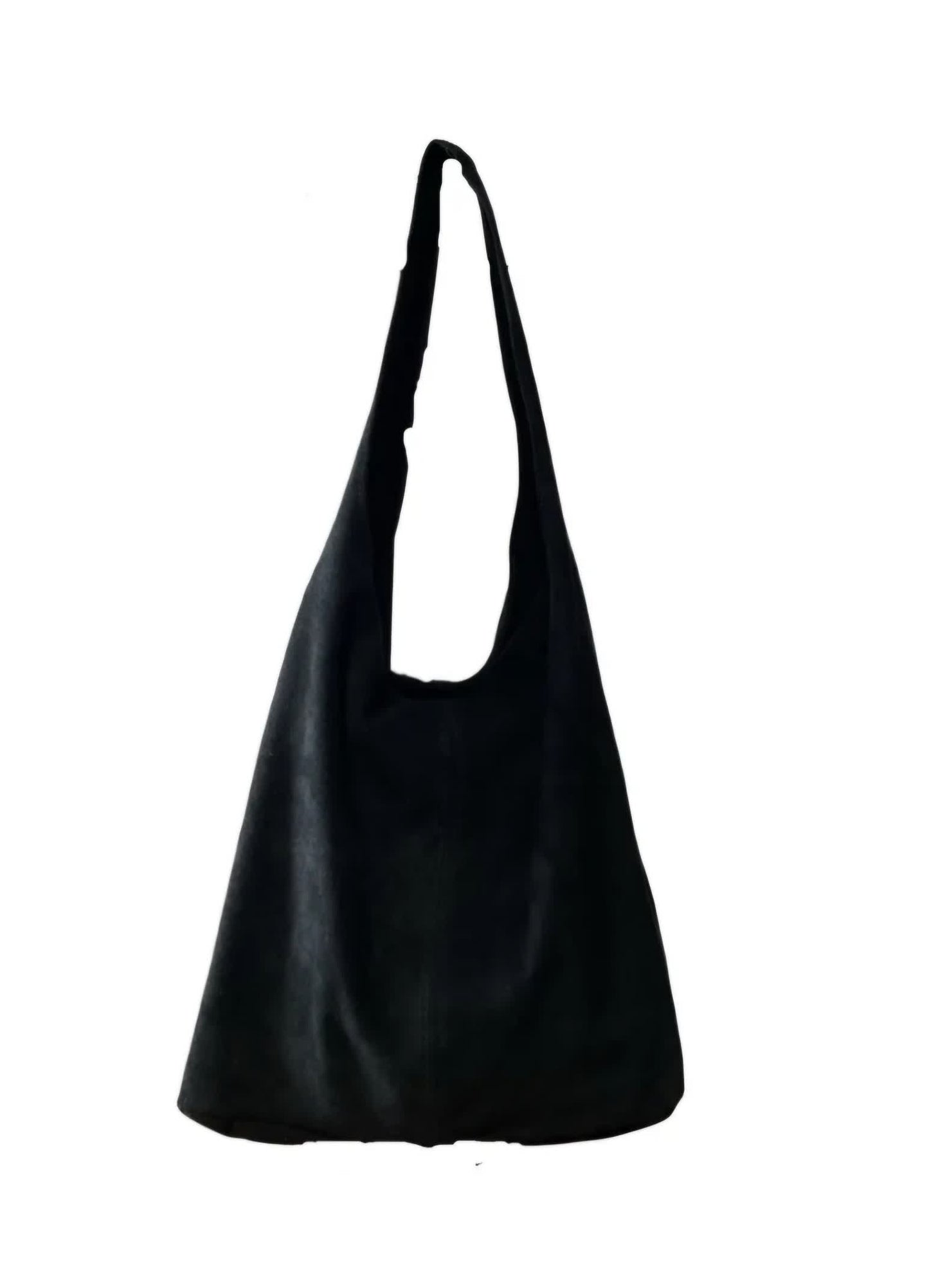Cabas porté épaule daim Noir