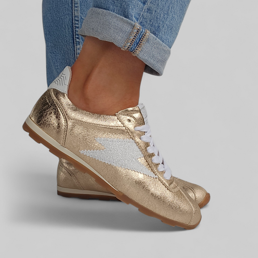 Baskets Semerdjian Cassie D467 Doré & Blanc