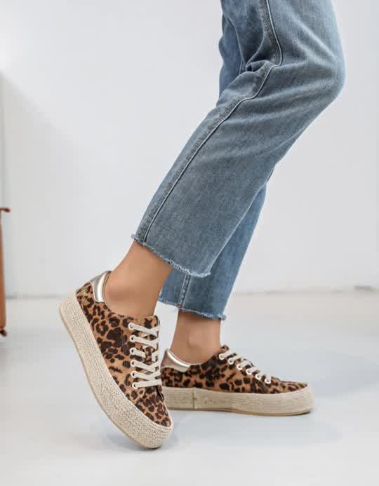 Baskets espadrilles Léopard
