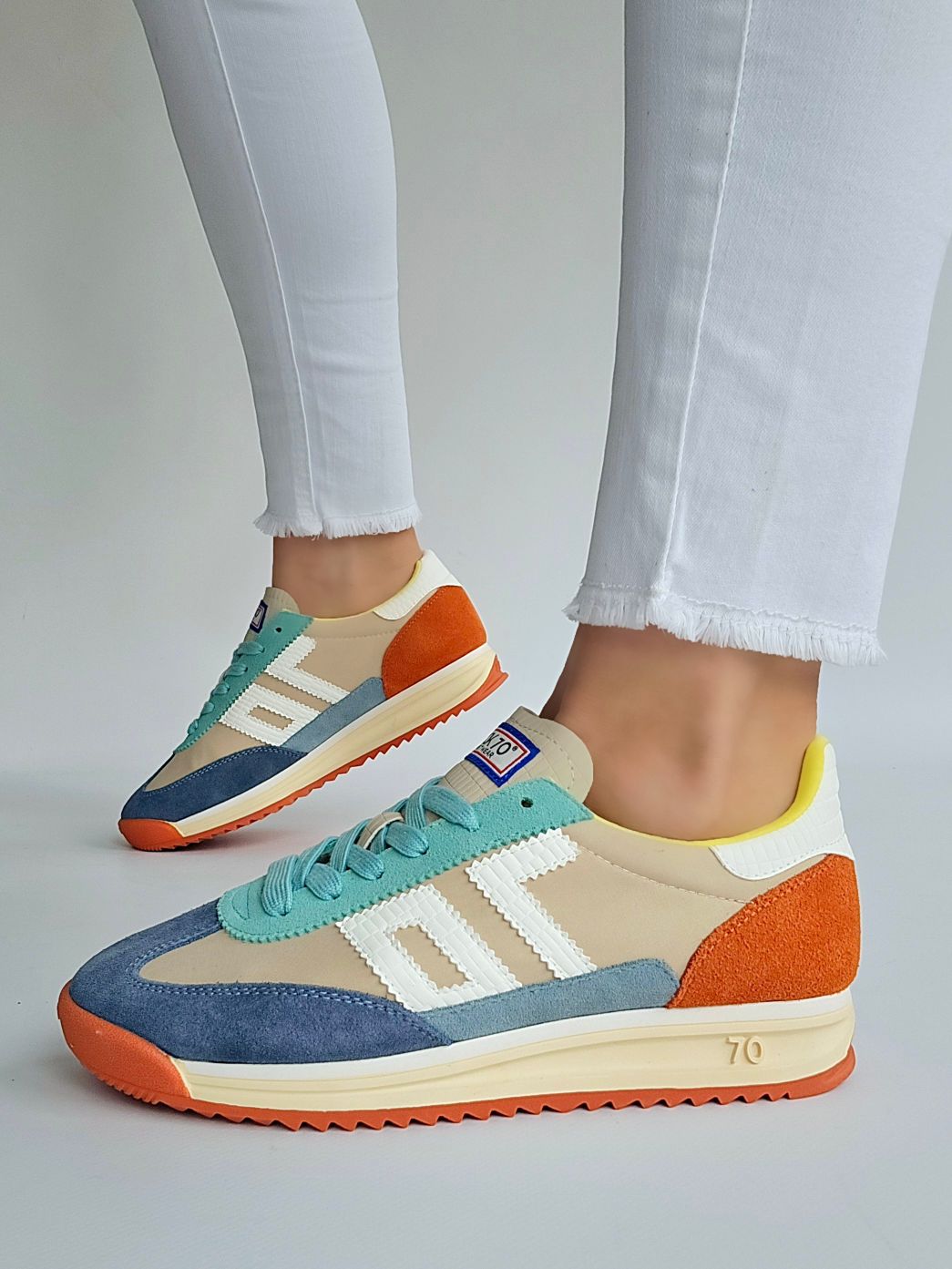 Baskets Back70 BARKLEY Jogger Jean / Orange