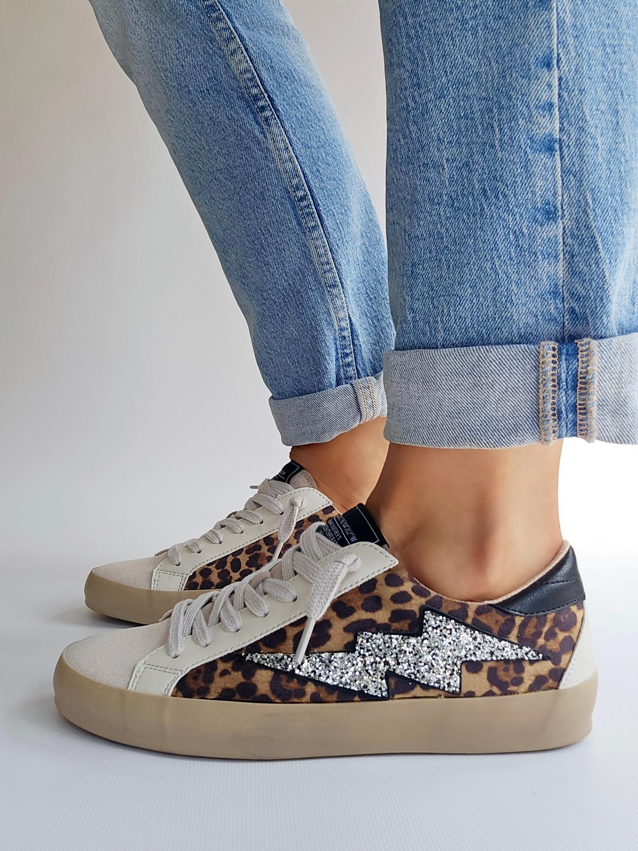 Baskets éclair Corina Léopard