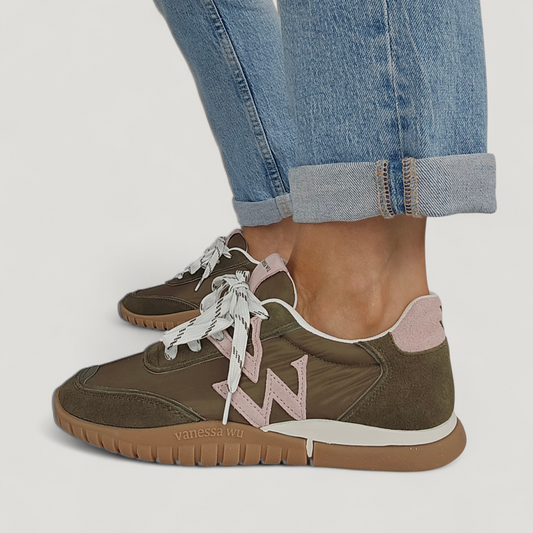 Baskets Wave Vanessa Wu - premium cuir - Kaki