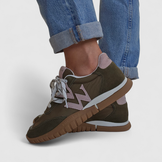 Baskets Vanessa Wu - premium cuir - Kaki