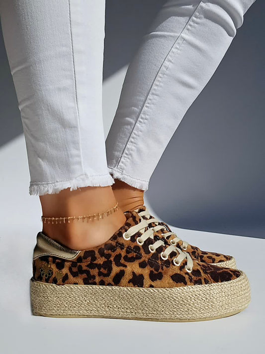 Baskets espadrilles Léopard