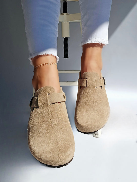 Solal Pastelle Paris Taupe Leather Clog