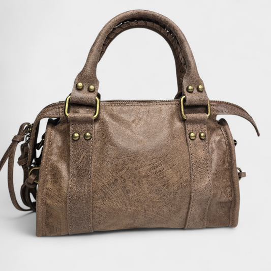 Sac bandoulière Balou - petit format - cuir Taupe