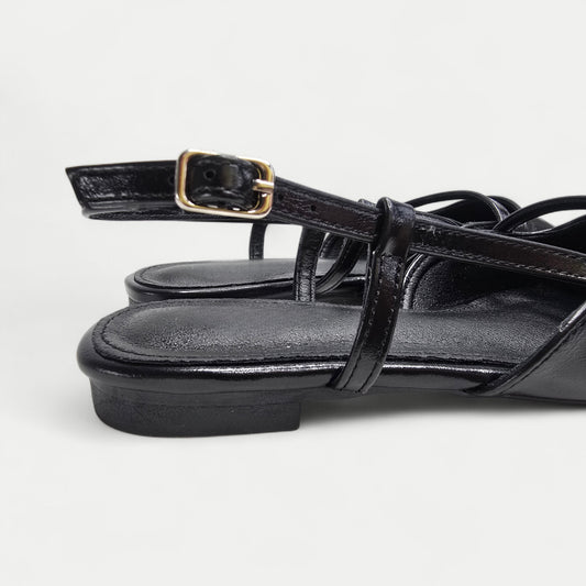 Sling back boucle - bout pointu Noir