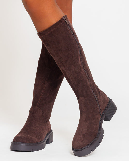 Bottes chaussettes Marron
