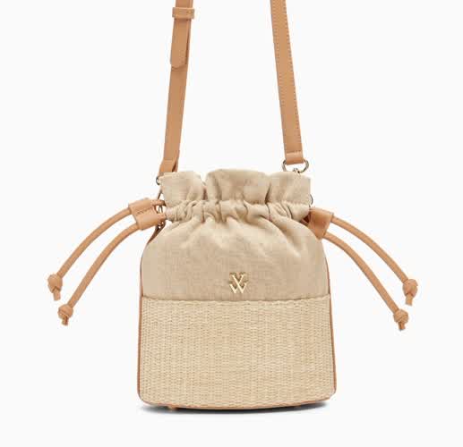 Mini panier bourse Lilly Vanessa Wu Camel