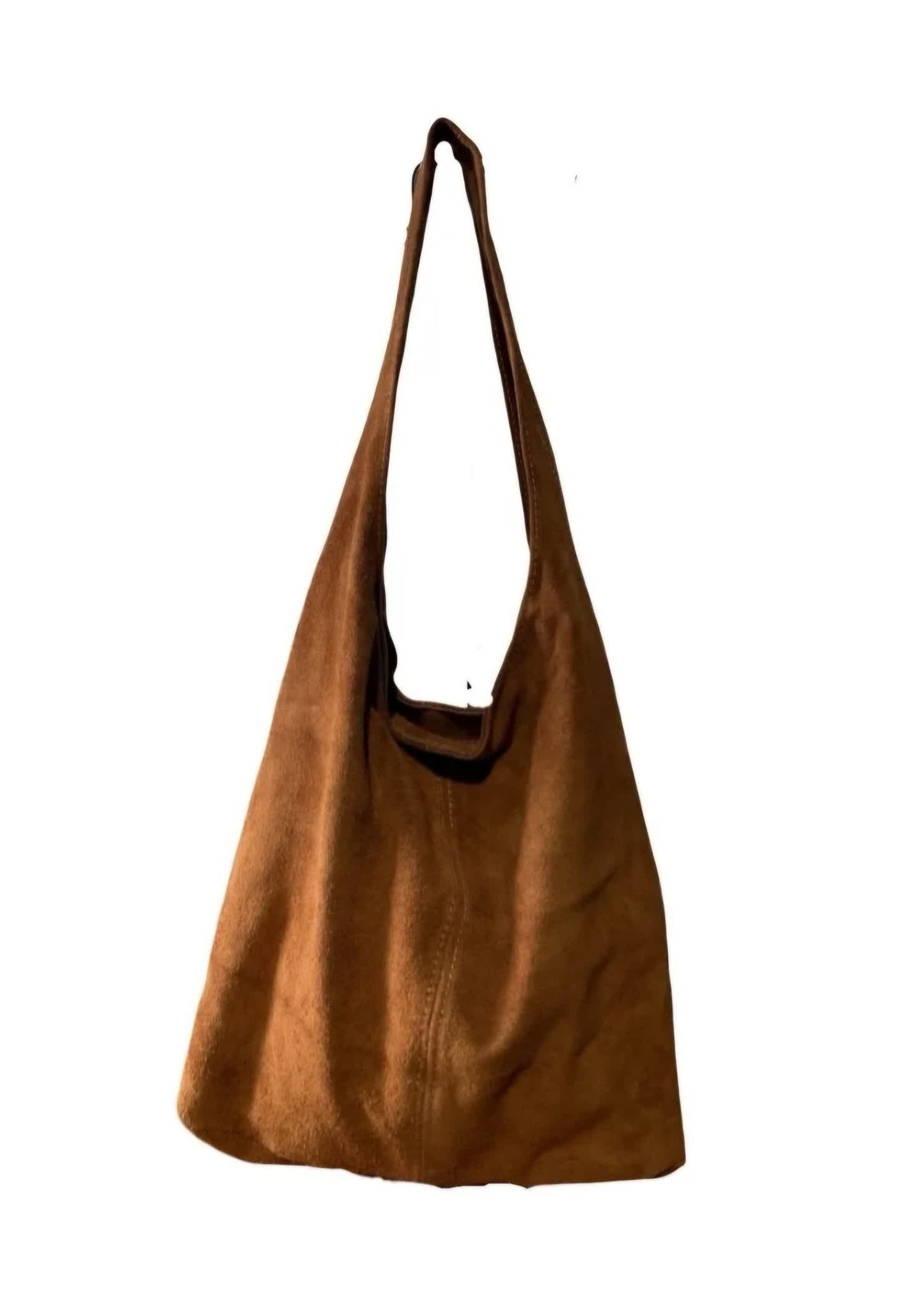 Cabas porté épaule daim Camel