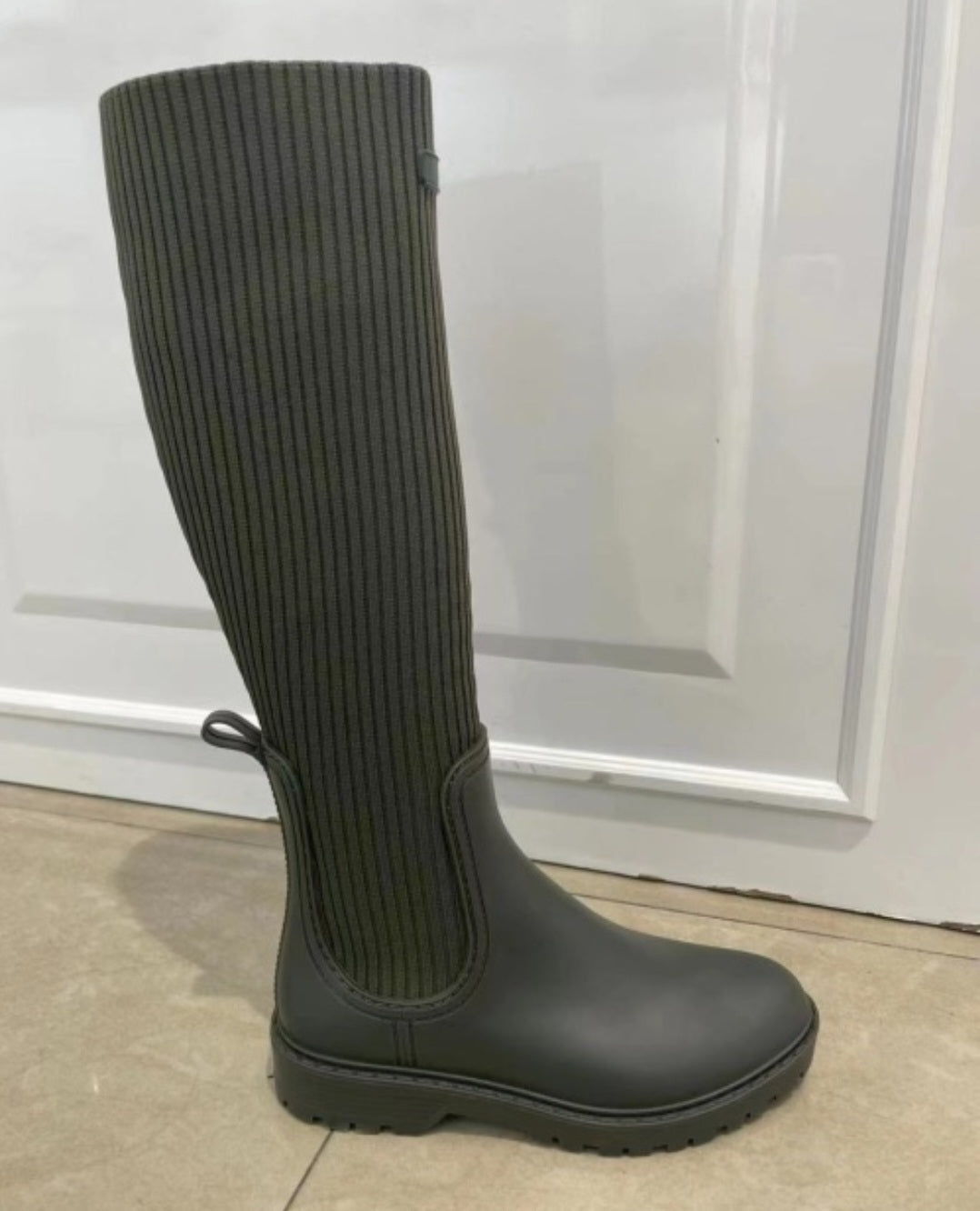 Bottes de pluie chaussette Kaki