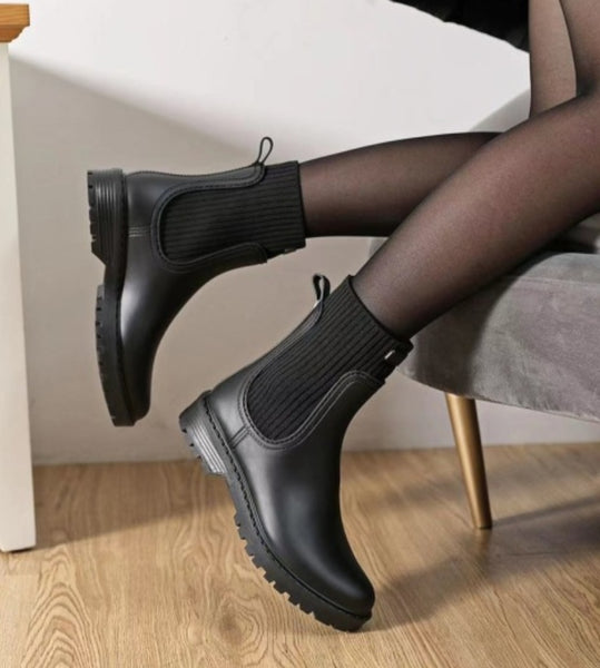 Boots chaussette Noir – Sandrillonchaussures